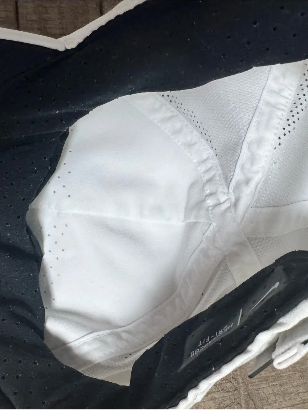 Nike White Baseball Cap with Black Swoosh